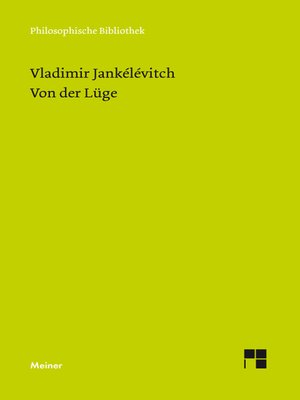 cover image of Von der Lüge